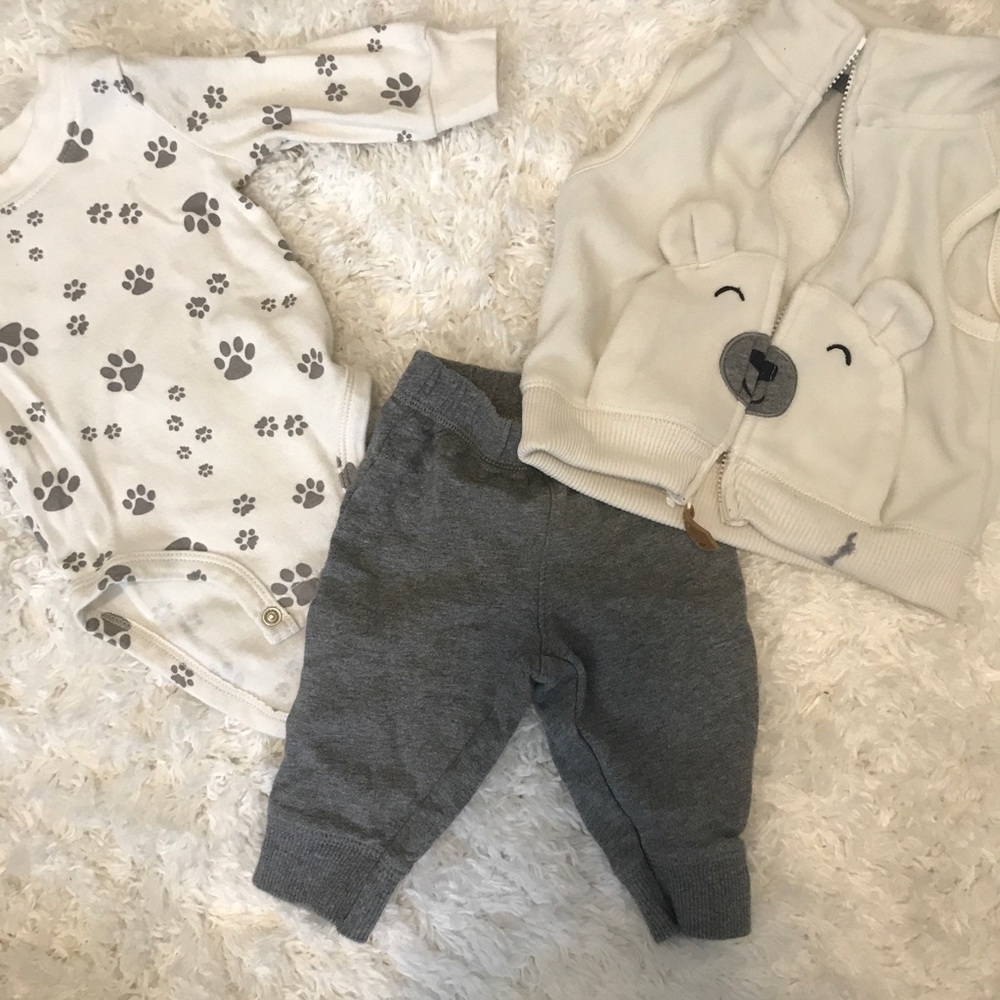 Baby boy outfit with fleece vest